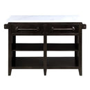 Darwid White/Espresso Kitchen Island - Ornate Home