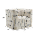 Darya Beige Pattern Chair w/Swivel - Ornate Home