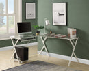 Dazenus Clear Glass Computer Desk - Ornate Home