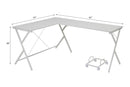 Dazenus White Composite Wood Computer Desk - Ornate Home
