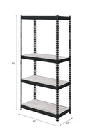 Decmus Natural/Black Bookshelf (71" H) - Ornate Home