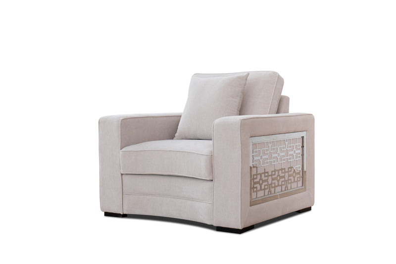 DelMar Beige Living Room Set / 3pc - Ornate Home