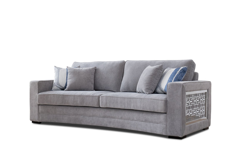 DelMar Gray Living Room Set / 3pc - Ornate Home