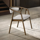 Delina Chenille/Walnut Arm Chair - Ornate Home