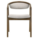 Delina Chenille/Walnut Arm Chair - Ornate Home