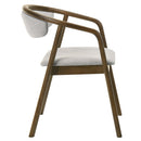 Delina Chenille/Walnut Arm Chair - Ornate Home