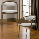Delina Chenille/Walnut Arm Chair - Ornate Home