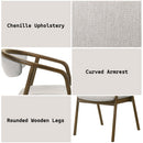 Delina Chenille/Walnut Arm Chair - Ornate Home