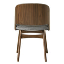 Delmon Fabric/Dark Walnut Padded Back Side Chair (Set of 2) - Ornate Home