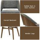 Delmon Fabric/Dark Walnut Padded Back Side Chair (Set of 2) - Ornate Home
