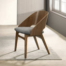Delmon Fabric/Dark Walnut Side Chair (Set of 2) - Ornate Home