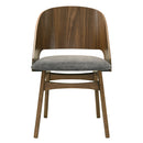Delmon Fabric/Dark Walnut Side Chair (Set of 2) - Ornate Home