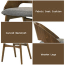 Delmon Fabric/Dark Walnut Side Chair (Set of 2) - Ornate Home