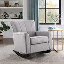 Denzell Gray Rocking Chair - Ornate Home