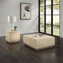 Deon Beige Travertine Coffee Table - Ornate Home
