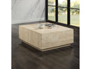 Deon Beige Travertine Coffee Table - Ornate Home