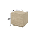 Deon Beige Travertine End Table - Ornate Home