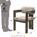 Destin Light Gray & Walnut Side Chair - Ornate Home