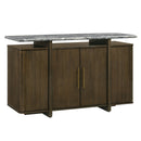 Dillon Natural Marble Top/Walnut Server - Ornate Home