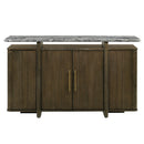 Dillon Natural Marble Top/Walnut Server - Ornate Home