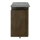 Dillon Natural Marble Top/Walnut Server - Ornate Home
