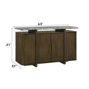 Dillon Natural Marble Top/Walnut Server - Ornate Home