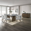 Dillon Natural Marble Top/Walnut Server - Ornate Home
