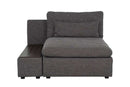 Divani Casa Paseo Charcoal Modular Sectional / 5pc - Ornate Home