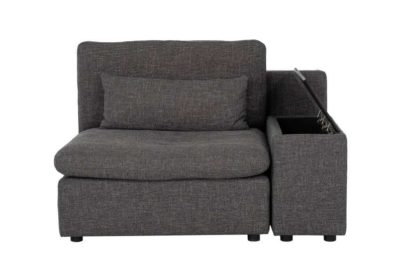 Divani Casa Paseo Charcoal Modular Sectional Sofa w/ Console  Create your own Style - Ornate Home