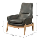Dolphin Black Accent Chair - Ornate Home
