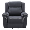 Domana Dark Blue Power Recliner - Ornate Home