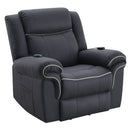 Domana Dark Blue Power Recliner - Ornate Home