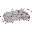 Dorcas Gray Sectional Sofa in a Box - Ornate Home