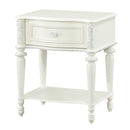 Dorothy Ivory Nightstand W/1 Drawer - Ornate Home