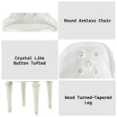 Dorothy Ivory Vanity Chair W/Swivel - Ornate Home