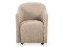 Drava Beige Rolling Dining Chair - Ornate Home
