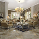 Dresden Bone & Gold Patina Sofa w/3 Pillows - Ornate Home