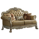 Dresden Bone & Gold Patina Sofa w/3 Pillows - Ornate Home
