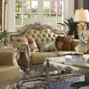 Dresden Bone & Gold Patina Sofa w/3 Pillows - Ornate Home
