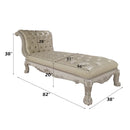 Dresden Bone White Chaise - Ornate Home