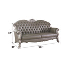 Dresden Vintage Bone White Sofa w/ 5 Pillows - Ornate Home