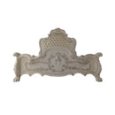 Dresden White Button-Tufted Leather Headboard California King Bed - Ornate Home
