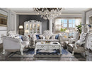 Dresden White Loveseat W/5 Pillows - Ornate Home