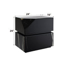 Drisana Black Mirrored End Table - Ornate Home