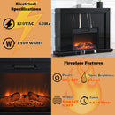 Drisana Black Mirrored Fireplace - Ornate Home