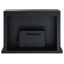 Drisana Black Mirrored Fireplace - Ornate Home