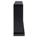 Drisana Black Mirrored Fireplace - Ornate Home