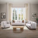 Duncan Beige Loveseat w/2 Pillows - Ornate Home