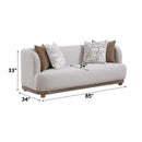 Duncan Beige Sofa w/4 Pillows - Ornate Home