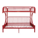 Eclipse Red Twin/Full Futon Bunk Bed - Ornate Home